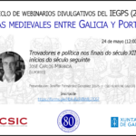 Sexta sesión del IV ciclo de webinarios divulgativos del IEGPS (2024): "Vidas medievales entre Galicia y Portugal"